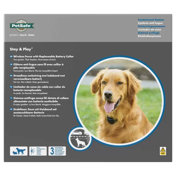 PetSafe Cl Ture Anti-Fugue Sans Fil Stay & Play® Avec Collier Piles Rempla Ables