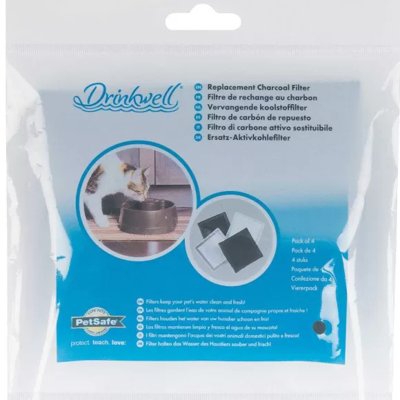 PetSafe Filtre Au Charbon De Rechange Drinkwell® Fontaines Avec Un Flux D'Eau (Pack De 4)