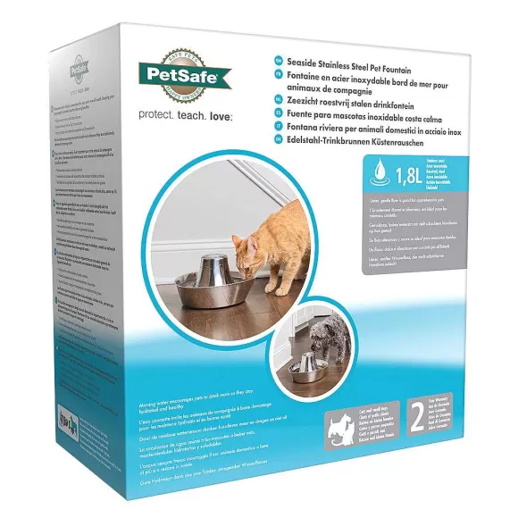 PetSafe Fontaine En Acier Inoxydable ® Pour Animaux De Compagnie Seaside